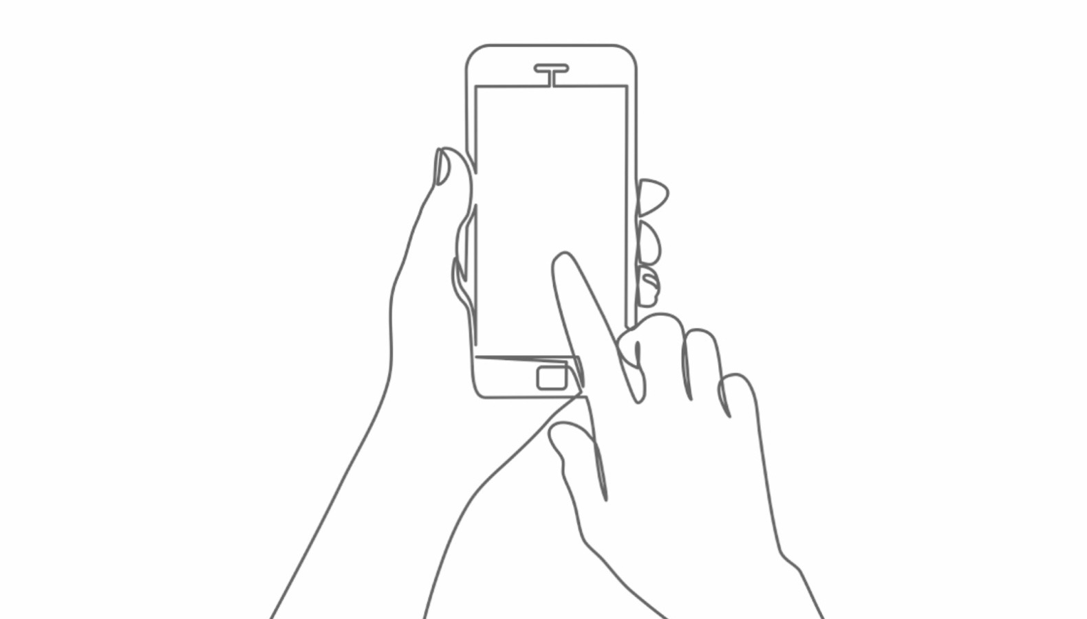 Minimalistic drawing of a phone