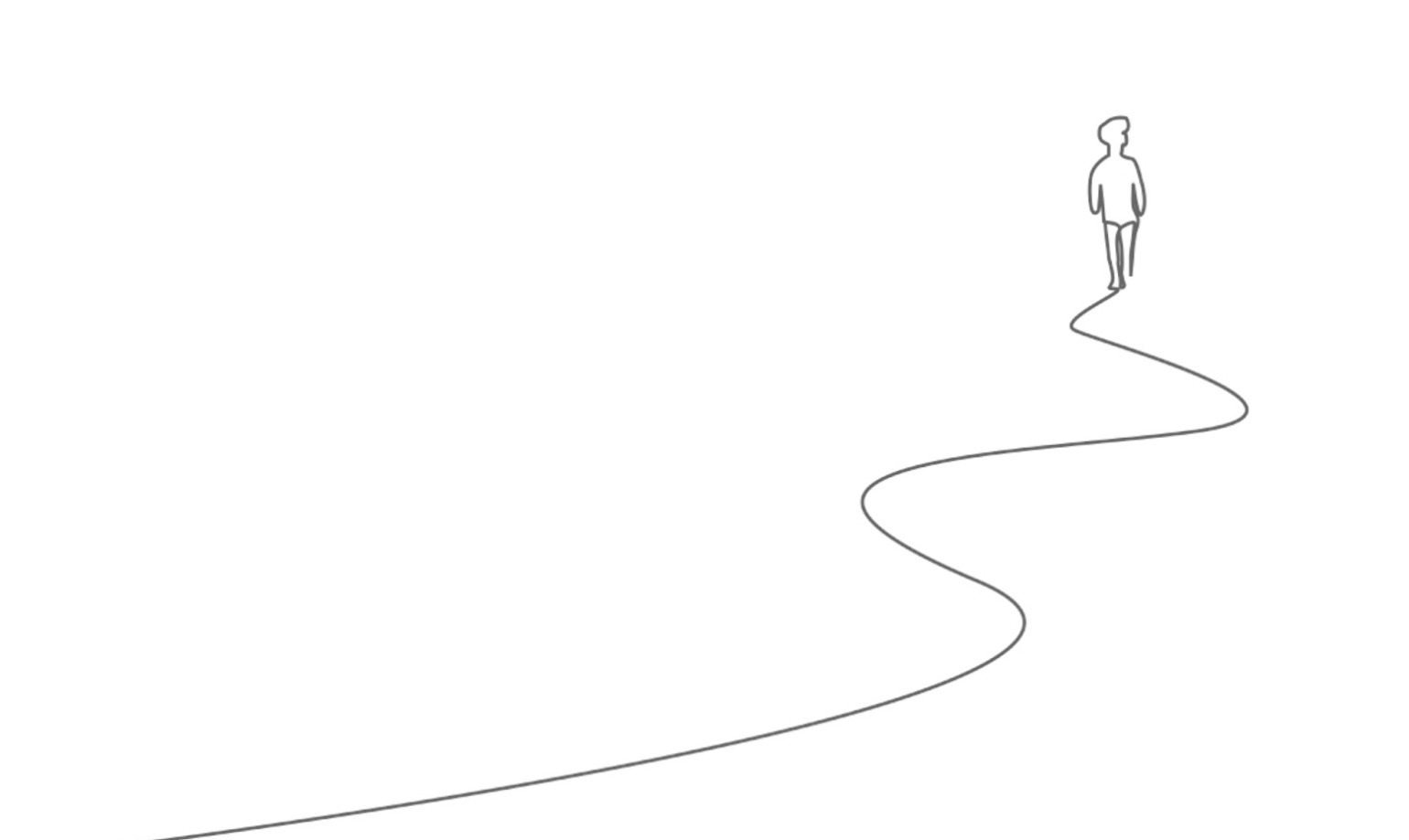 Minimalistic drawing of a person